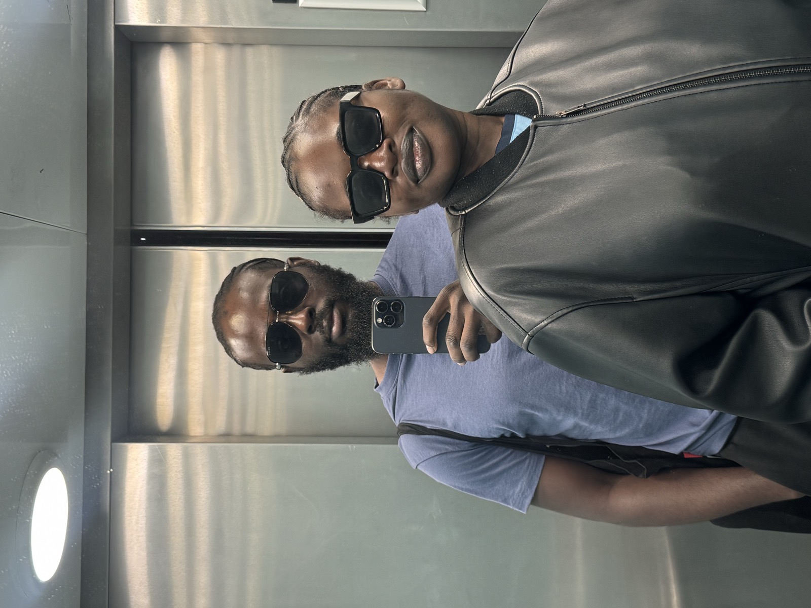 David and Adewunmi in sunglasses